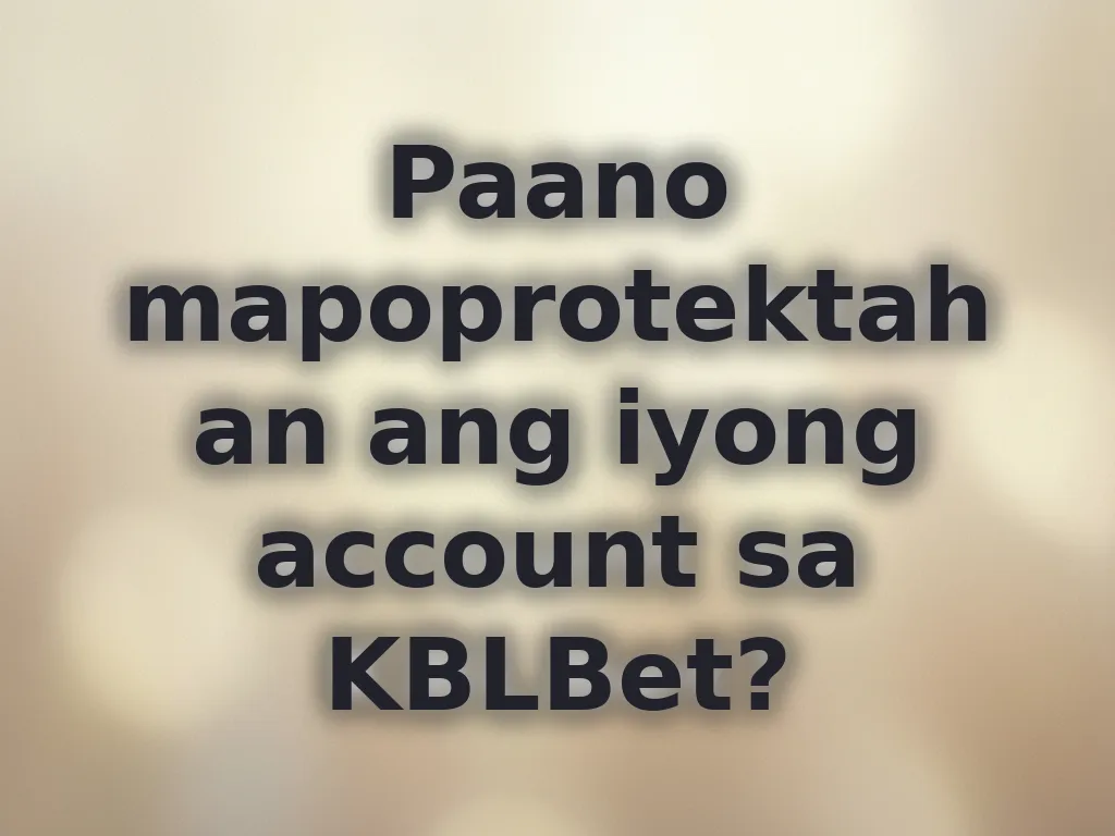 Account security guide
